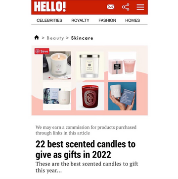 Thank you Hello Magazine. Ludus Candles Hello Magazine top 22